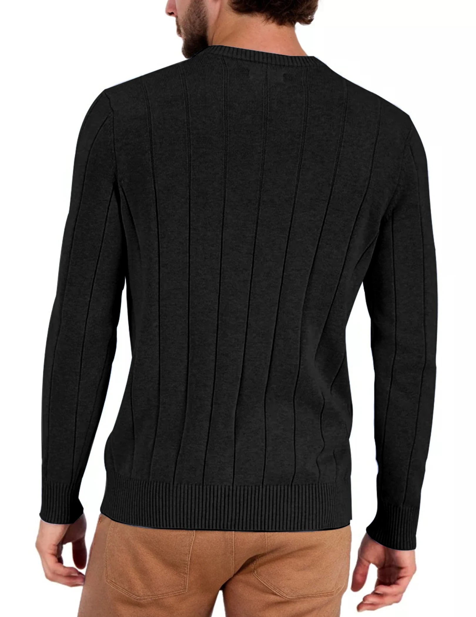 Striped V Neck Pullover